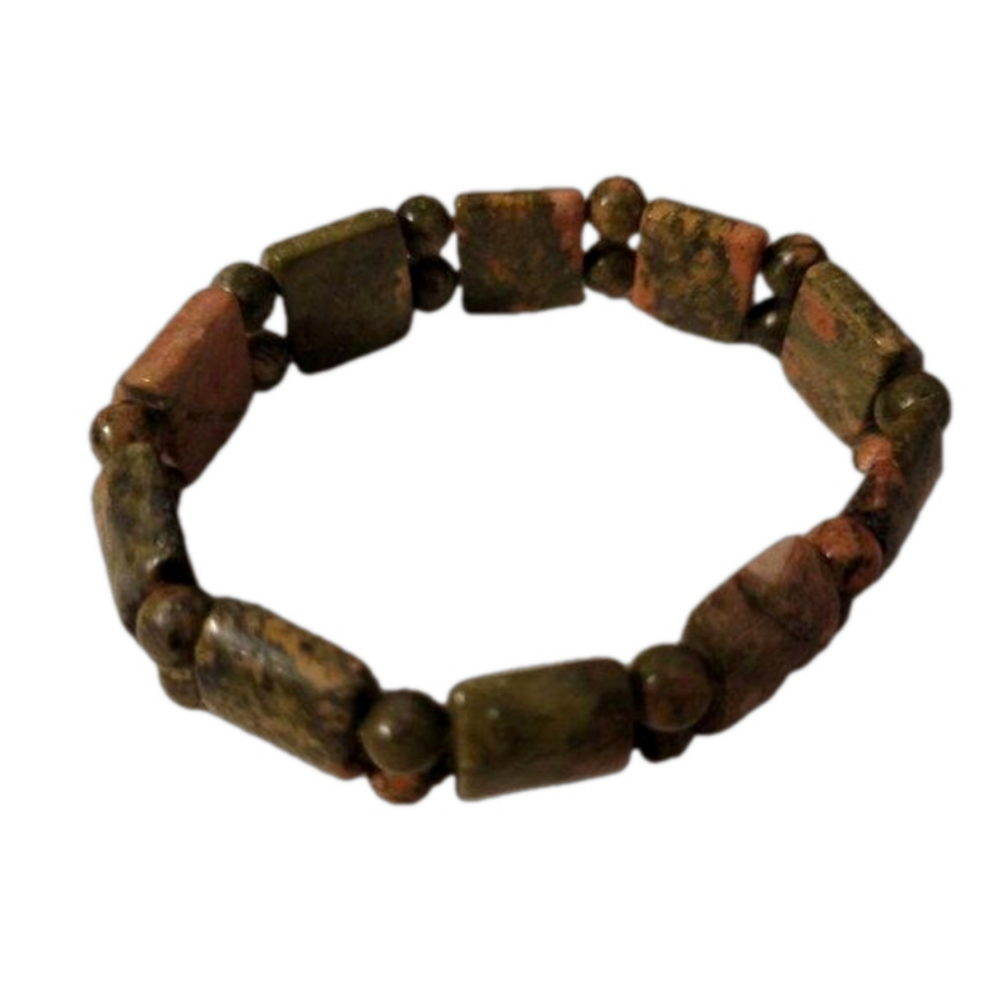 Brecciated Jasper healing gemstone stretch bracelet, NWOT